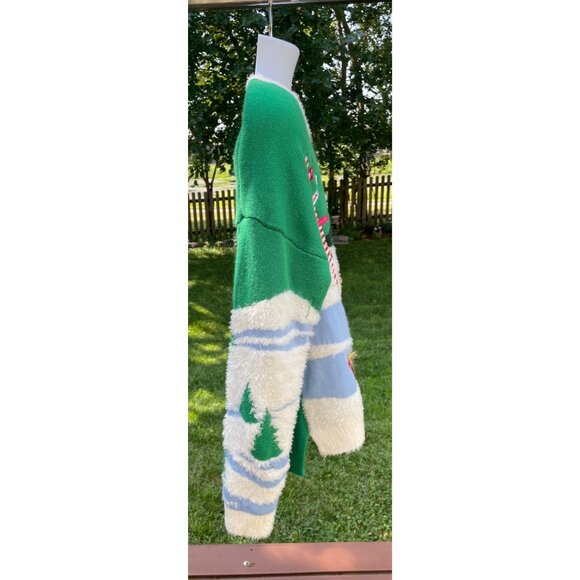 XXL Christmas Sweater Llamas Winter Scene Mens Holiday Funny Party Long Sleeve - Picture 9 of 10